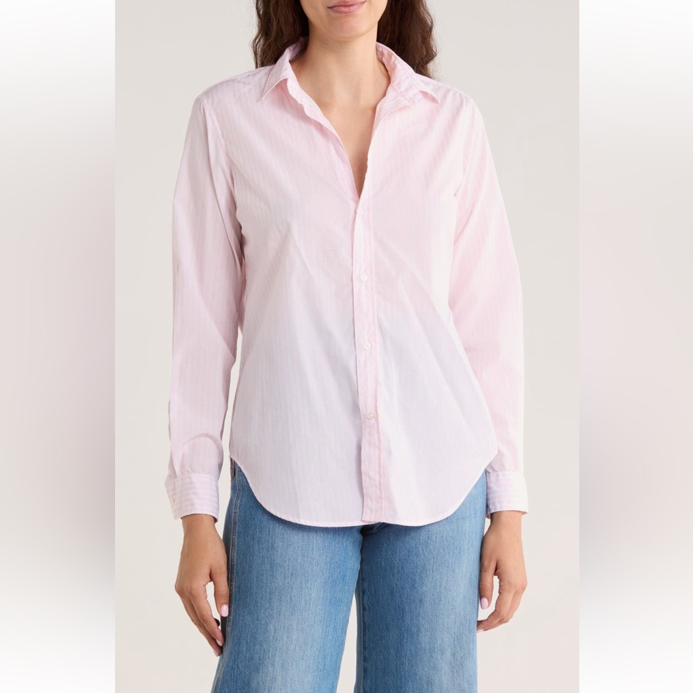 Frank & Eileen Classic Cotton Button-Up Shirt FRANK NEW Sz XS